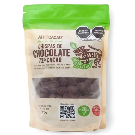 [7503028329076] ​Chocolate 72% cacao, chips, bag 750g